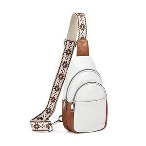 Small Sling Bag Leather Crossbody Fanny Packs Chest Bag, :[